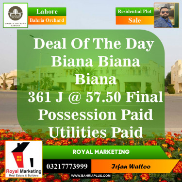 Residential Plot for Sale in Bahria Orchard, Lahore - (BP-150294)