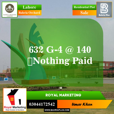 Residential Plot for Sale in Bahria Orchard, Lahore - (BP-150365)
