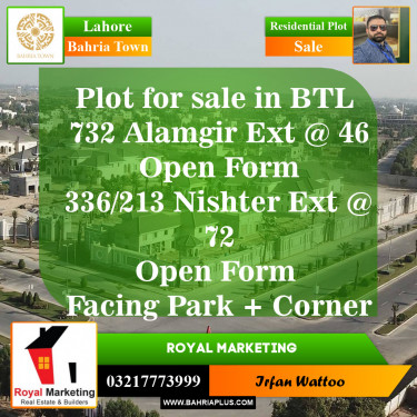 Residential Plot for Sale in Bahria Town, Lahore - (BP-150467)