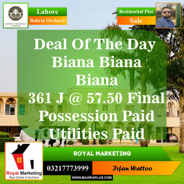 Residential Plot for Sale in Bahria Orchard, Lahore - (BP-150473)