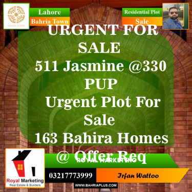 Residential Plot for Sale in Bahria Town, Lahore - (BP-150484)
