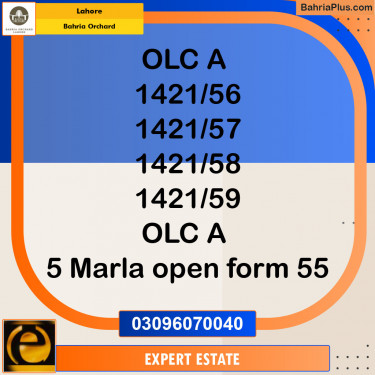 Residential Plot for Sale in Bahria Orchard, Lahore - (BP-150487)