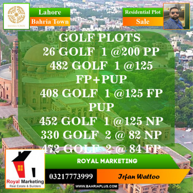 Residential Plot for Sale in Bahria Town, Lahore - (BP-150490)