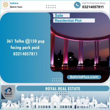 Residential Plot for Sale in Sector F - Talha Block -  Bahria Town, Lahore - (BP-150545)