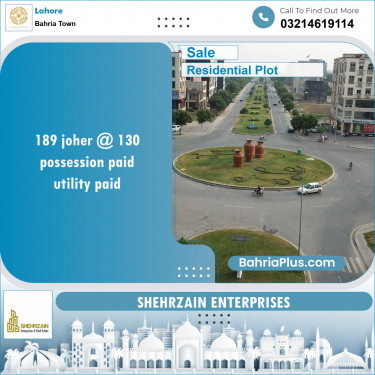Residential Plot for Sale in Sector E - Johar Block -  Bahria Town, Lahore - (BP-150562)