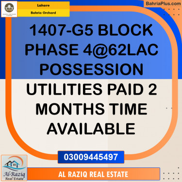 Residential Plot for Sale in Phase 4 - G5 Block -  Bahria Orchard, Lahore - (BP-150587)