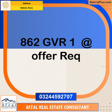 Residential Plot for Sale in Bahria Town, Lahore - (BP-150624)
