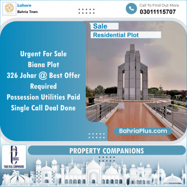 Residential Plot for Sale in Bahria Town, Lahore - (BP-150635)