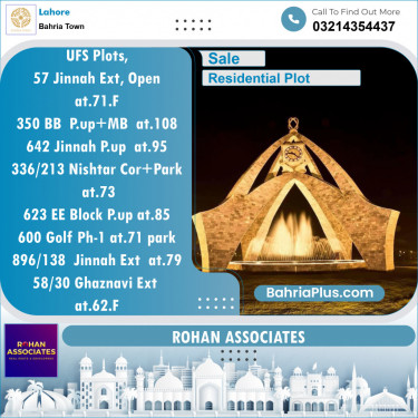 Residential Plot for Sale in Bahria Town, Lahore - (BP-150646)