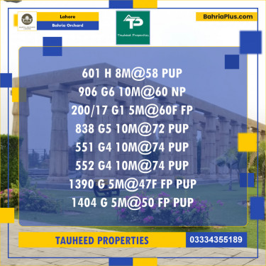 Residential Plot for Sale in Bahria Orchard, Lahore - (BP-150734)