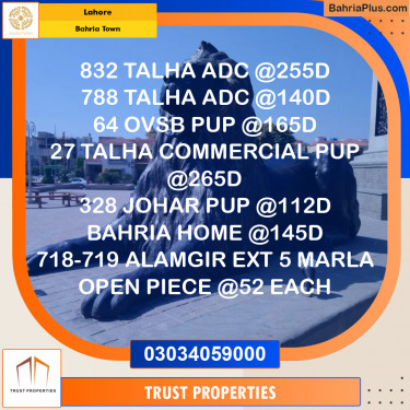Residential Plot for Sale in Bahria Town, Lahore - (BP-150754)