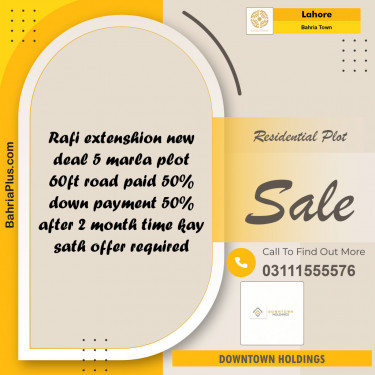 Residential Plot for Sale in Bahria Town, Lahore - (BP-150767)