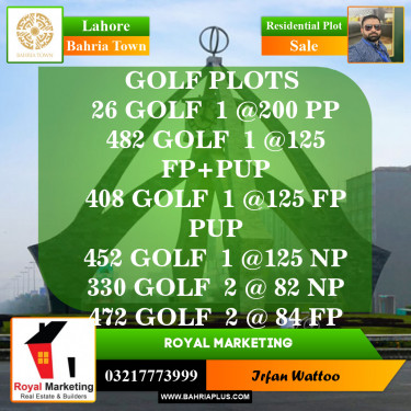 Residential Plot for Sale in Bahria Town, Lahore - (BP-150784)