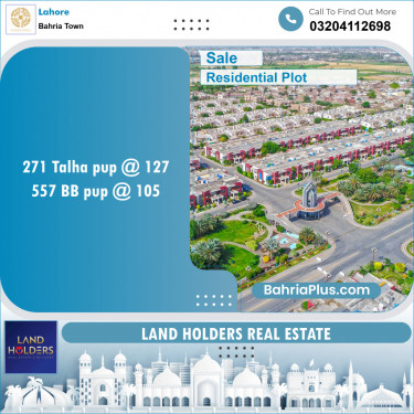 Residential Plot for Sale in Sector F - Talha Block -  Bahria Town, Lahore - (BP-150891)