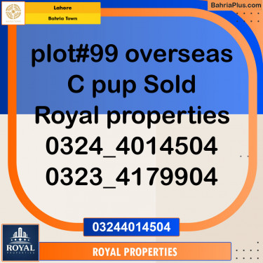 Residential Plot for Sale in Overseas C -  Bahria Town, Lahore - (BP-150978)