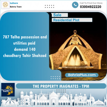 Residential Plot for Sale in Sector F - Talha Block -  Bahria Town, Lahore - (BP-150992)