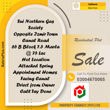 Residential Plot for Sale in Bahria Town, Lahore - (BP-151003)