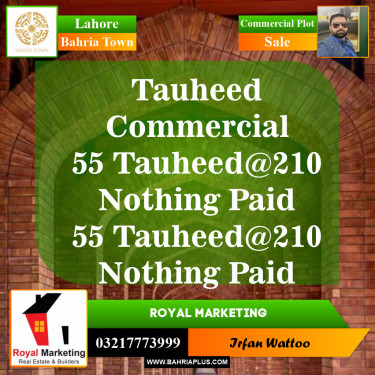 Commercial Plot for Sale in Bahria Town, Lahore - (BP-151069)