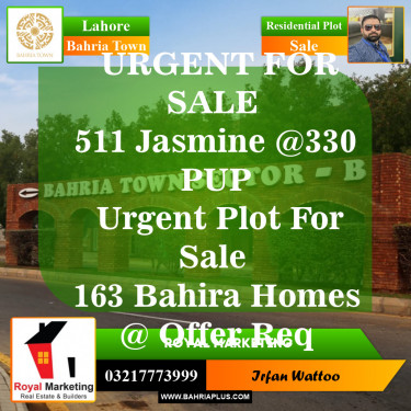 Residential Plot for Sale in Bahria Town, Lahore - (BP-151077)