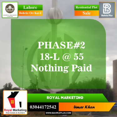 Residential Plot for Sale in Bahria Orchard, Lahore - (BP-151089)