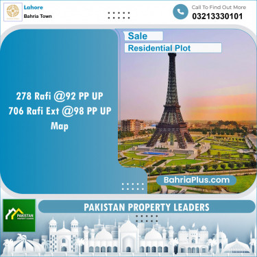 Residential Plot for Sale in Sector E - Rafi Block -  Bahria Town, Lahore - (BP-151109)