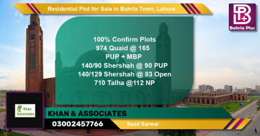 Residential Plot for Sale in Bahria Town, Lahore - (BP-151153)