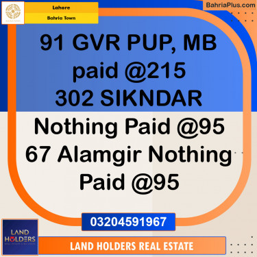 Residential Plot for Sale in Bahria Town, Lahore - (BP-151246)