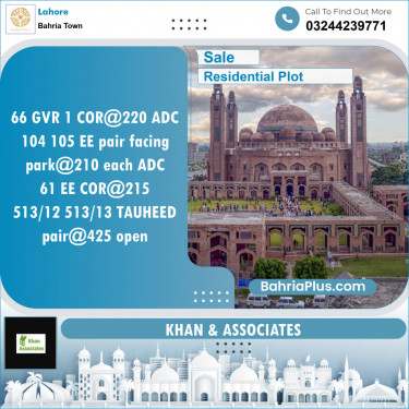 Residential Plot for Sale in Golf Phase 1 -  Bahria Town, Lahore - (BP-151314)