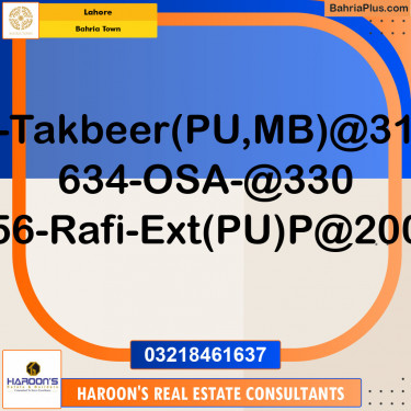 Residential Plot for Sale in Sector B - Takbeer Block -  Bahria Town, Lahore - (BP-151317)