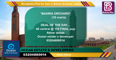 Residential Plot for Sale in Bahria Orchard, Lahore - (BP-151327)