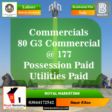 Residential Plot for Sale in Bahria Orchard, Lahore - (BP-151361)