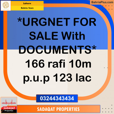 Residential Plot for Sale in Sector E - Rafi Block -  Bahria Town, Lahore - (BP-151392)