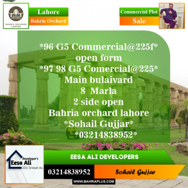 Commercial Plot for Sale in Bahria Orchard, Lahore - (BP-151402)
