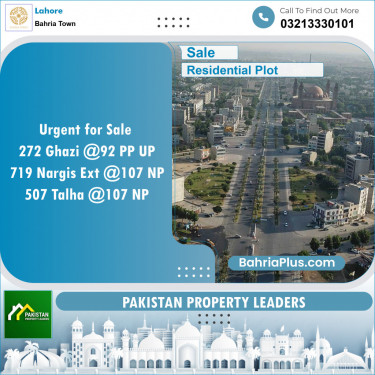 Residential Plot for Sale in Bahria Town, Lahore - (BP-151404)