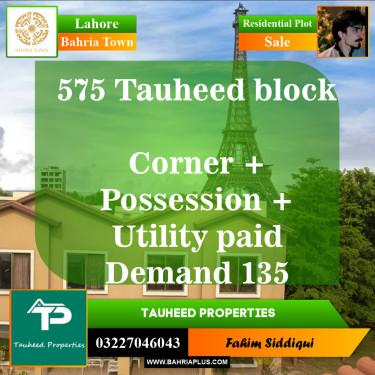 Residential Plot for Sale in Bahria Town, Lahore - (BP-151428)