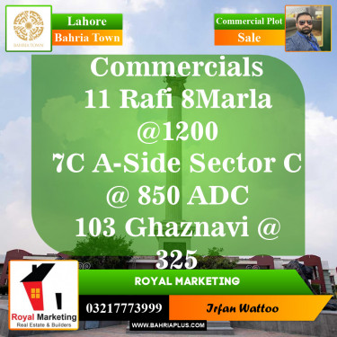 Commercial Plot for Sale in Bahria Town, Lahore - (BP-151465)