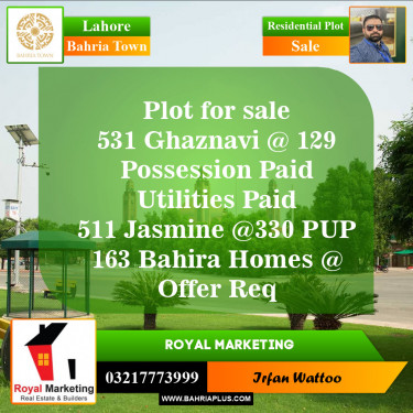 Residential Plot for Sale in Bahria Town, Lahore - (BP-151469)