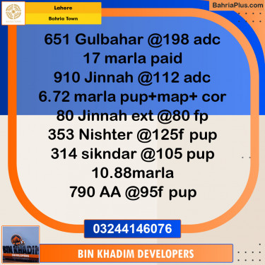 Residential Plot for Sale in Bahria Town, Lahore - (BP-151470)