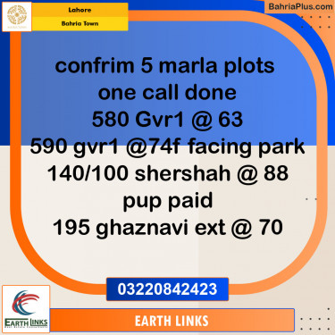 Residential Plot for Sale in Golf Phase 1 -  Bahria Town, Lahore - (BP-151497)