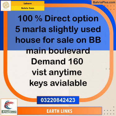 Residential Plot for Sale in Sector D - BB Block -  Bahria Town, Lahore - (BP-151528)