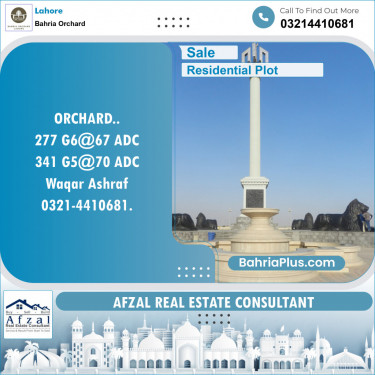 Residential Plot for Sale in Phase 4 - G6 Block -  Bahria Orchard, Lahore - (BP-151564)