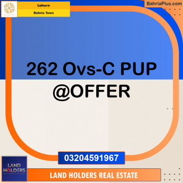 Residential Plot for Sale in Overseas C -  Bahria Town, Lahore - (BP-151575)
