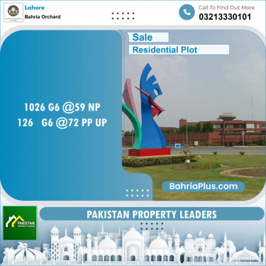 Residential Plot for Sale in Phase 4 - G6 Block -  Bahria Orchard, Lahore - (BP-151588)