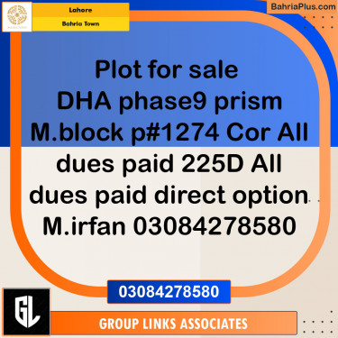 Residential Plot for Sale in Bahria Town, Lahore - (BP-151664)