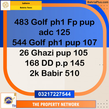 Residential Plot for Sale in Bahria Town, Lahore - (BP-151749)