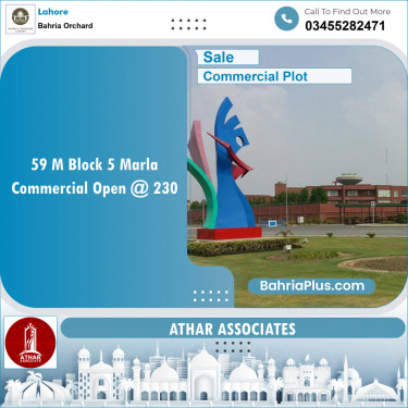 Commercial Plot for Sale in Phase 2 - M Block -  Bahria Orchard, Lahore - (BP-151783)