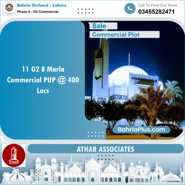 Commercial Plot for Sale in Phase 4 - G2 Commercial -  Bahria Orchard, Lahore - (BP-151792)