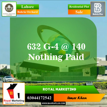 Residential Plot for Sale in Bahria Orchard, Lahore - (BP-151922)