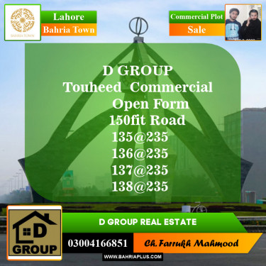 Commercial Plot for Sale in Bahria Town, Lahore - (BP-151945)