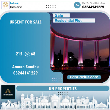 Residential Plot for Sale in Bahria Town, Lahore - (BP-151974)